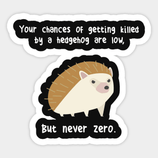 Never Zero Hedgehog Sticker